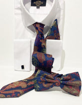 Blauwe Stropdas/vlinderdas met patroon - Pomandi.com